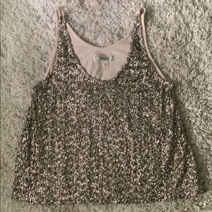 Gold glitter top